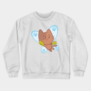 Boxing Kitten. Crewneck Sweatshirt